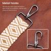 imageIswee Purse Straps Replacement Crossbody Long Shoulder Strap for Handbags Adjustable Guitar Straps with Metal HooksBrown Argyle