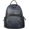 imageIswee Retro Leather Backpacks for Women Anti Theft Back Pack Purse Medium Size Daypack Bag Work BackpackBlack