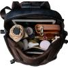 imageIswee Retro Leather Backpacks for Women Anti Theft Back Pack Purse Medium Size Daypack Bag Work BackpackBlack