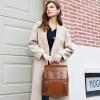 imageIswee Vintage Waxy Leather Ladies Backpack Purses for Women Backpack Style Antitheft Casual Daypack Shoulder Bag Fashion Bag Brown