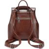 imageIswee Vintage Waxy Leather Ladies Backpack Purses for Women Backpack Style Antitheft Casual Daypack Shoulder Bag Fashion Bag Coffee