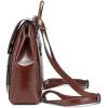 imageIswee Vintage Waxy Leather Ladies Backpack Purses for Women Backpack Style Antitheft Casual Daypack Shoulder Bag Fashion Bag Coffee
