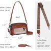 imageLeather Purses for Women Small Cossbody Bags Multi Pockets Shoulder Purse Vintage Satchel Bag everyday Travel PursesBrown