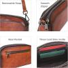 imageLeather Purses for Women Small Cossbody Bags Multi Pockets Shoulder Purse Vintage Satchel Bag everyday Travel PursesBrown