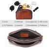 imageLeather Purses for Women Small Cossbody Bags Multi Pockets Shoulder Purse Vintage Satchel Bag everyday Travel PursesBrown