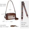 imageLeather Purses for Women Small Cossbody Bags Multi Pockets Shoulder Purse Vintage Satchel Bag everyday Travel PursesCoffee