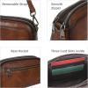 imageLeather Purses for Women Small Cossbody Bags Multi Pockets Shoulder Purse Vintage Satchel Bag everyday Travel PursesCoffee