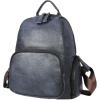 imageIswee Retro Leather Backpacks for Women Anti Theft Back Pack Purse Medium Size Daypack Bag Work BackpackBlack