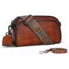 imageLeather Purses for Women Small Cossbody Bags Multi Pockets Shoulder Purse Vintage Satchel Bag everyday Travel PursesBrown