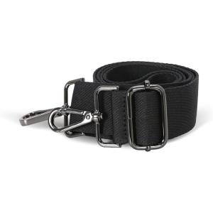 imageIswee Purse Straps Replacement Crossbody Long Shoulder Strap for Handbags Adjustable Guitar Straps with Metal HooksBlack Solid