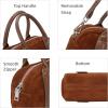 imageIswee Suede Bag Designer Crossbody Bags for Women Small Shoulder Purse Ladies Handbags Travel Work BagCoffee