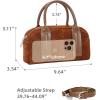 imageIswee Suede Bag Designer Crossbody Bags for Women Small Shoulder Purse Ladies Handbags Travel Work BagWine