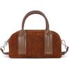 imageIswee Suede Bag Designer Crossbody Bags for Women Small Shoulder Purse Ladies Handbags Travel Work BagBrown