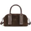 imageIswee Suede Bag Designer Crossbody Bags for Women Small Shoulder Purse Ladies Handbags Travel Work BagCoffee