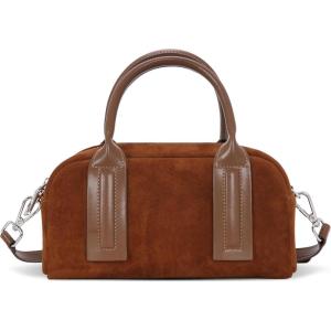 imageIswee Suede Bag Designer Crossbody Bags for Women Small Shoulder Purse Ladies Handbags Travel Work BagBrown