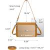 imageIswee Genuine Leather Purses for Women Crossbody Bags Designer Shoulder Handbags Ladies Purses Casual BagBrown