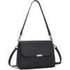 imageIswee Genuine Leather Purses for Women Crossbody Bags Designer Shoulder Handbags Ladies Purses Casual BagBlack