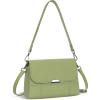 imageIswee Genuine Leather Purses for Women Crossbody Bags Designer Shoulder Handbags Ladies Purses Casual BagGreen
