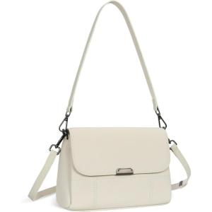 imageIswee Genuine Leather Purses for Women Crossbody Bags Designer Shoulder Handbags Ladies Purses Casual BagWhite