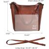 imageIswee Leather Purses for Women Tote Bag Designer Crossbody Bag Womens Shoulder Handbag Satchel Medium Work PursesBrown