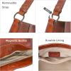 imageIswee Leather Purses for Women Tote Bag Designer Crossbody Bag Womens Shoulder Handbag Satchel Medium Work PursesBrown