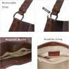 imageIswee Leather Purses for Women Tote Bag Designer Crossbody Bag Womens Shoulder Handbag Satchel Medium Work PursesCoffee