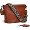 imageIswee Genuine Leather Purses for Women Vintage Crossbody Bag Womens Shoulder Handbags Designer Hobo PurseBrown