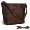 imageIswee Leather Purses for Women Tote Bag Designer Crossbody Bag Womens Shoulder Handbag Satchel Medium Work PursesCoffee