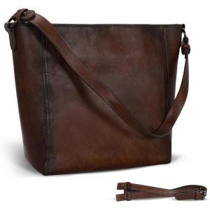imageIswee Leather Purses for Women Tote Bag Designer Crossbody Bag Womens Shoulder Handbag Satchel Medium Work PursesCoffee