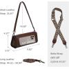 imageIswee Leather Purses for Women Crossbody Bag Vintage Flap Saddle Purse Zipper Womens Shoulder Handbags with 3 StrapsCoffee