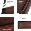 imageIswee Leather Purses for Women Crossbody Bag Vintage Flap Saddle Purse Zipper Womens Shoulder Handbags with 3 StrapsCoffee