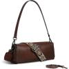 imageIswee Leather Purses for Women Crossbody Bag Vintage Flap Saddle Purse Zipper Womens Shoulder Handbags with 3 StrapsCoffee