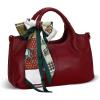 imageIswee Womens Genuine Leather Handbag Fashion Shoulder Bags and Silk Scarf Bag Decor Purse Scarf