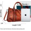 imageIswee Satchel Bags for Women Genuine Shoulder Bag Leather Handbags Hobo Crossbody Bags Vintage Purse Tote BagDark Brown