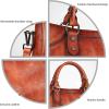 imageIswee Satchel Bags for Women Genuine Shoulder Bag Leather Handbags Hobo Crossbody Bags Vintage Purse Tote BagDark Brown