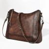 imageIswee Genuine Leather Crossbody Bags for Women Satchel Purse Hobo Handbag Ladies Vintage Shoulder Bag WorkCoffee