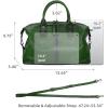 imageIswee Genuine Leather Satchel Tote Bag Top Handle Handbag Designer Shoulder Bag Large Capacity Cross Body BagGreen