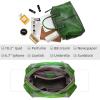imageIswee Genuine Leather Satchel Tote Bag Top Handle Handbag Designer Shoulder Bag Large Capacity Cross Body BagGreen