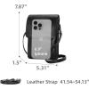 imageIswee Leather Crossbody Bags for Women RFID Blocking Cell Phone Purse Small AntiTheft Zippered with Card slotsBlack