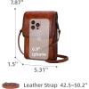 imageIswee Leather Crossbody Bags for Women RFID Blocking Cell Phone Purse Small AntiTheft Zippered with Card slotsBrown