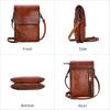 imageIswee Leather Crossbody Bags for Women RFID Blocking Cell Phone Purse Small AntiTheft Zippered with Card slotsBrown