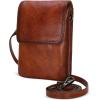 imageIswee Leather Crossbody Bags for Women RFID Blocking Cell Phone Purse Small AntiTheft Zippered with Card slotsBrown