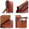imageIswee Leather Crossbody Bags for Women RFID Blocking Cell Phone Purse Small AntiTheft Zippered with Card slotsBrown