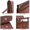 imageIswee Leather Crossbody Bags for Women RFID Blocking Cell Phone Purse Small AntiTheft Zippered with Card slotsCoffee