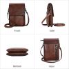 imageIswee Leather Crossbody Bags for Women RFID Blocking Cell Phone Purse Small AntiTheft Zippered with Card slotsCoffee