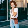 imageIswee Leather Crossbody Bags for Women RFID Blocking Cell Phone Purse Small AntiTheft Zippered with Card slotsCoffee