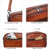 imageIswee Leather Crossbody Bags for Women Vintage Shoulder Bag Small Satchel Purse Zippered Purse with Adjustable StrapBrown