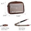 imageIswee Leather Crossbody Bags for Women Vintage Shoulder Bag Small Satchel Purse Zippered Purse with Adjustable StrapCoffee
