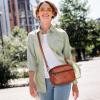 imageIswee Leather Crossbody Bags for Women Vintage Shoulder Bag Small Satchel Purse Zippered Purse with Adjustable StrapCoffee