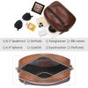 imageIswee Leather Crossbody Bags for Women Vintage Shoulder Bag Small Satchel Purse Zippered Purse with Adjustable StrapCoffee